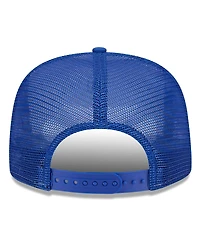 Men's New Era White, Royal Buffalo Bills Gridiron Classics Banger 9FIFTY Trucker Snapback Hat
