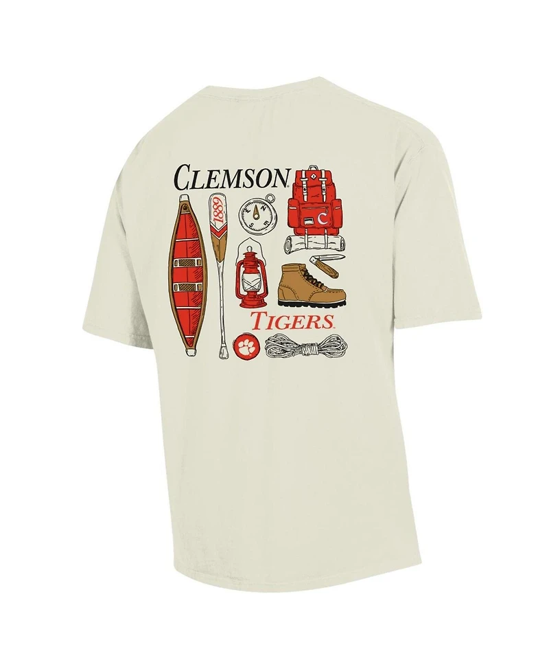 Men's Comfortwash Cream Clemson Tigers Camping Trip T-shirt