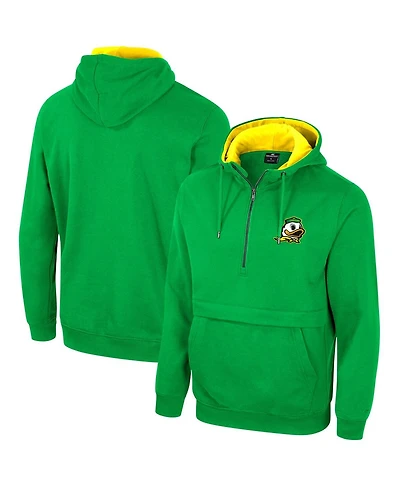 Men's Colosseum Green Oregon Ducks Half-Zip Hoodie