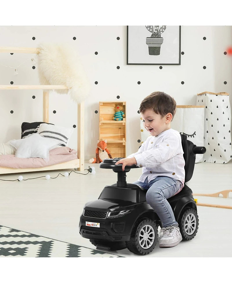 Sugift 3 In 1 Ride on Push Car Toddler Stroller Sliding Car with Music