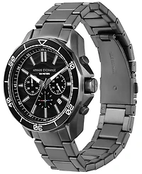 A|X Armani Exchange Men's Chronograph Gunmetal Stainless Steel Watch 44mm