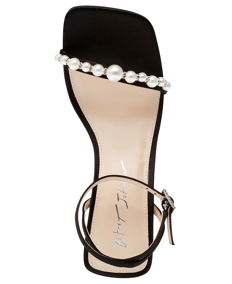 Betsey Johnson Women's Jacy Strappy Embellished Evening Sandals