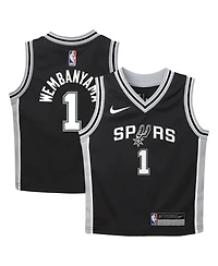Preschool Boys and Girls Nike Victor Wembanyama Black San Antonio Spurs Swingman Player Jersey - Icon Edition