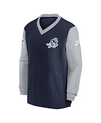 Men's Nike Navy Dallas Cowboys 2023 Sideline V-Neck Pullover Windshirt