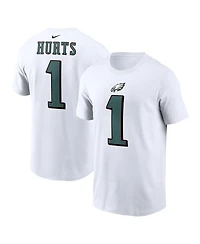 Men's Nike Jalen Hurts White Philadelphia Eagles Player Name and Number T-shirt
