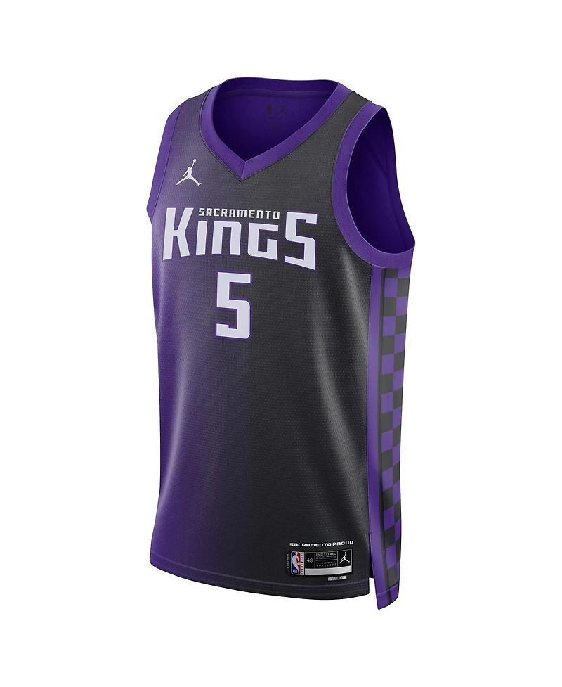 Men's and Women's Jordan De'Aaron Fox Purple Sacramento Kings Swingman Jersey - Statement Edition