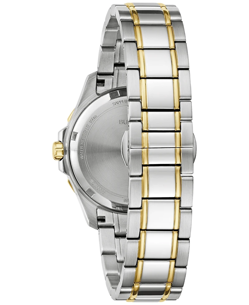 Bulova Women's Marine Star Diamond Accent Two-Tone Stainless Steel Bracelet Watch 36mm