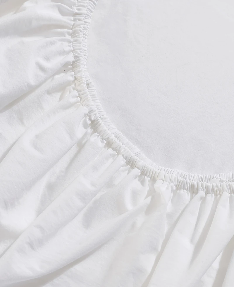 Closeout! Calvin Klein Washed Cotton Percale 4-Pc. Sheet Set