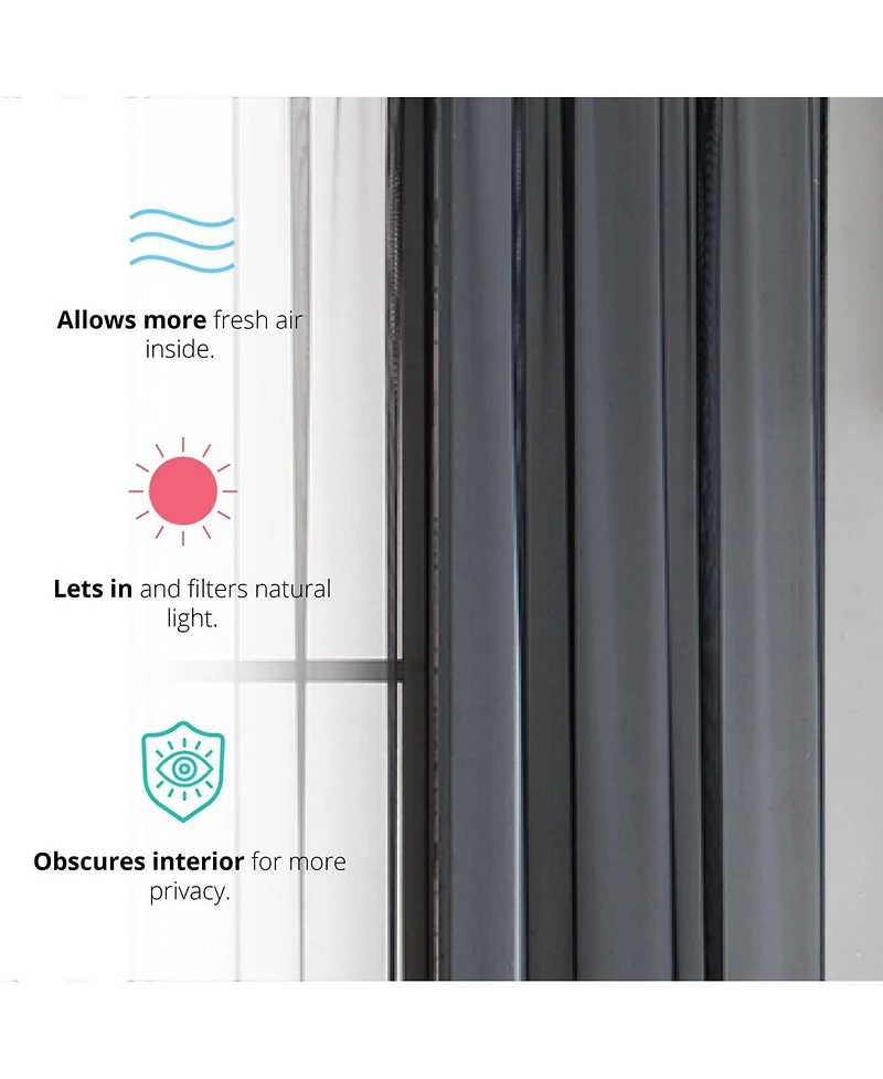 Hlc.me 2 Pack Sheer Voile Window Curtain Panels