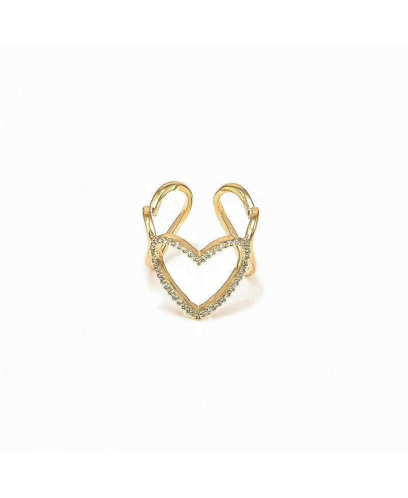 Mae Triple Heart Statement Adjustable Ring