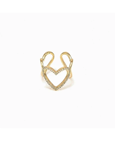 Mae Triple Heart Statement Adjustable Ring