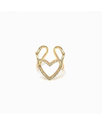 Mae Triple Heart Statement Adjustable Ring