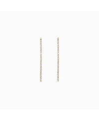 Sterling Silver 18k Gold Plated Cherie Drop Tennis Earrings