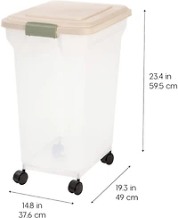 Iris 67 Quart Airtight Pet Food Storage Container