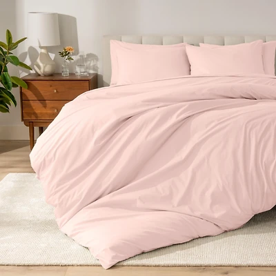 Bare Home Organic Cotton Percale Duvet Cover Set King/California King