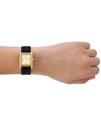Tory Burch Women's The Eleanor Black Leather Strap Watch 25mm