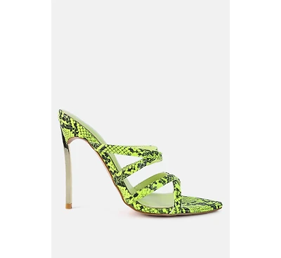 Womens Nightclub Ready Strappy Stiletto Heel Sandals