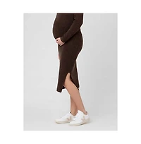 Ripe Maternity Maternity Ripe Dani Knit Skirt Chocolate