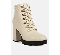 Womens hamiltons lace up block heel boots