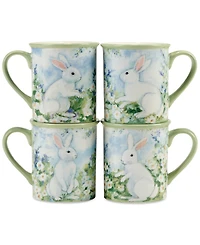 Certified International Easter Morning Mugs, Set of 4