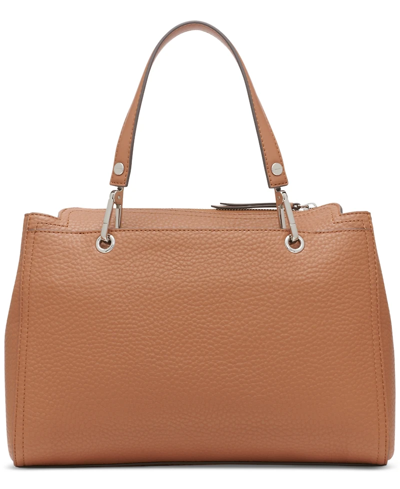 Calvin Klein Garnet Triple Compartment Top Zipper Satchel