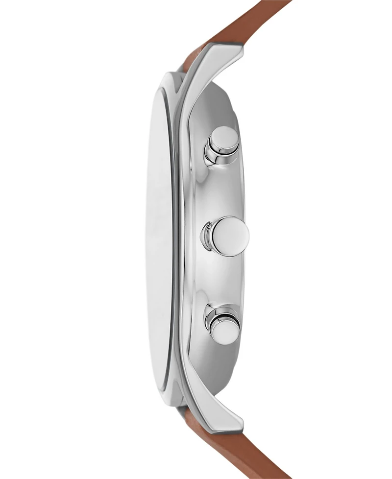 Skagen Men's Hoist Chronograph Brown Leather Watch 42mm