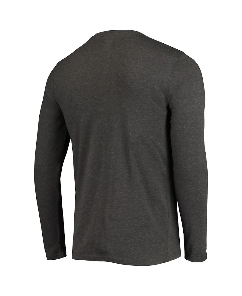 Men's Concepts Sport Navy, Heathered Charcoal Distressed Byu Cougars Meter Long Sleeve T-shirt and Pants Sleep Set