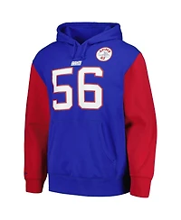 Men's Mitchell & Ness Lawrence Taylor Royal New York Giants Retired Player Name and Number Pullover Hoodie