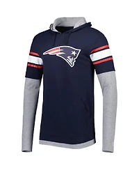 Men's New Era Navy New England Patriots Long Sleeve Hoodie T-shirt