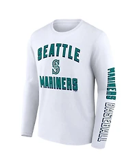 Men's Fanatics Navy, White Seattle Mariners Two-Pack Combo T-shirt Set