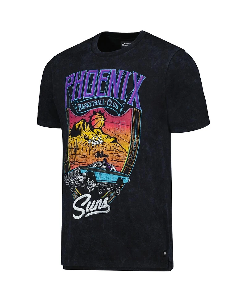 Men's and Women's The Wild Collective Black Distressed Phoenix Suns Tour Band T-shirt