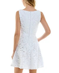 City Studios Juniors' Square-Neck Fit & Flare Skater Dress