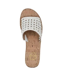 White Mountain Women's Charges Platform Slide Wedge Sandals