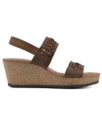 White Mountain Women's Pretreat Footbed Wedge Sandals