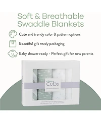 Comfy Cubs Muslin Swaddle Blankets, Pack of 4