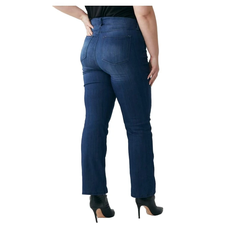 Molly & Isadora Plus High Rise Vintage-Like Wash Bootcut Jean