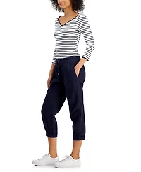 Nautica Jeans Women's Cotton Roll-Tab Utility Pants