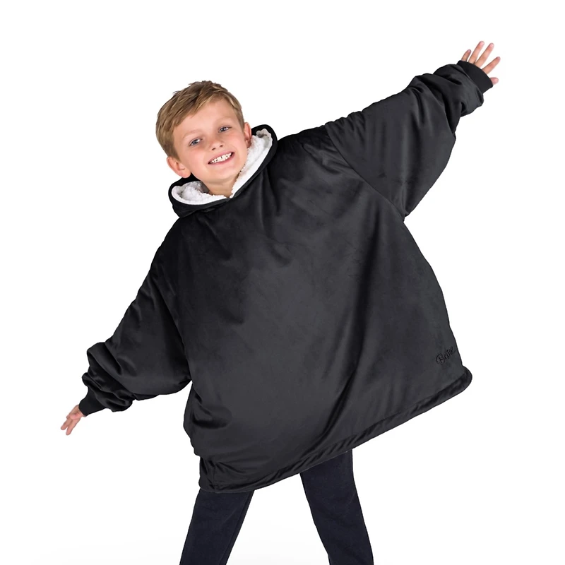 The Bare Homey - Youth Wearable Blanket Sherpa Side Pockets