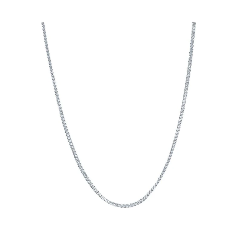 Franco Chain 1.5mm Sterling Silver or Gold Plated Over Sterling Silver 22" Necklace