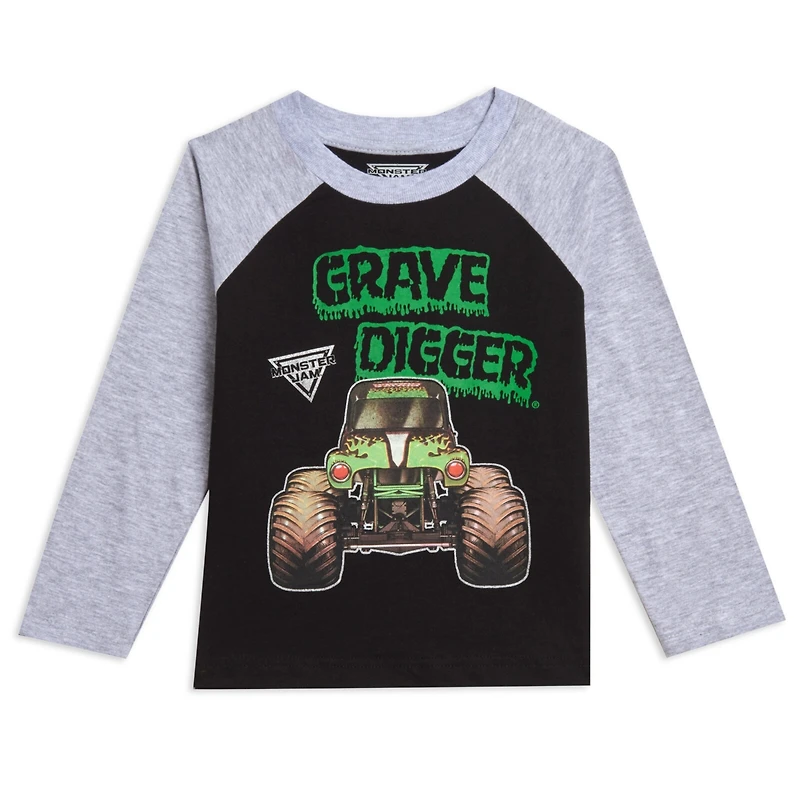 Monster Jam Toddler Boys 2 Pack Long Sleeve Graphic T-Shirts Multicolored Toddler|Child