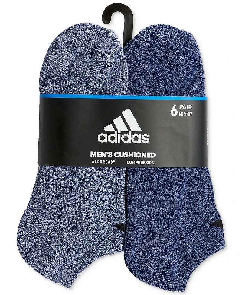 adidas Men's Cushioned Athletic 6-Pack No Show Socks