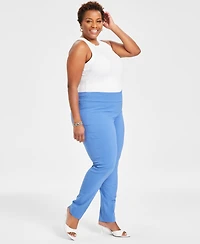 I.n.c. International Concepts Plus Size Bengaline Skinny Pants, Created for Macy's