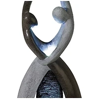 Dancing Couple 57" High Large Modern Indoor Outdoor Decor Faux Stone Floor Fountain with Light Led Outside