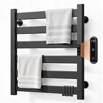 Bathroom Wall Cabinet with Towel Bar and Adjustable Shelf