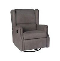 Abby 3-In-1 Wingback Manual Recliner Rocker Swivel Glider Chair