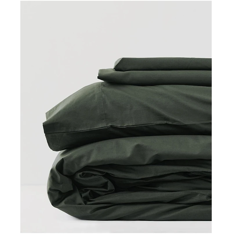 Organic Cotton Cool-Air Percale Sheet Set - Twin