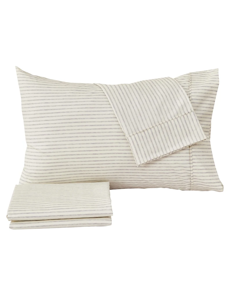 Premium Comforts Striped Wrinkle Resistant Microfiber 3-Pc. Sheet Set, Twin - Stripe