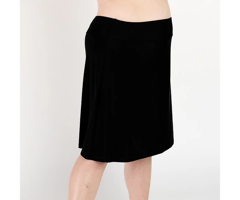 Calypsa Women's Plus Knee Length Swim Skort