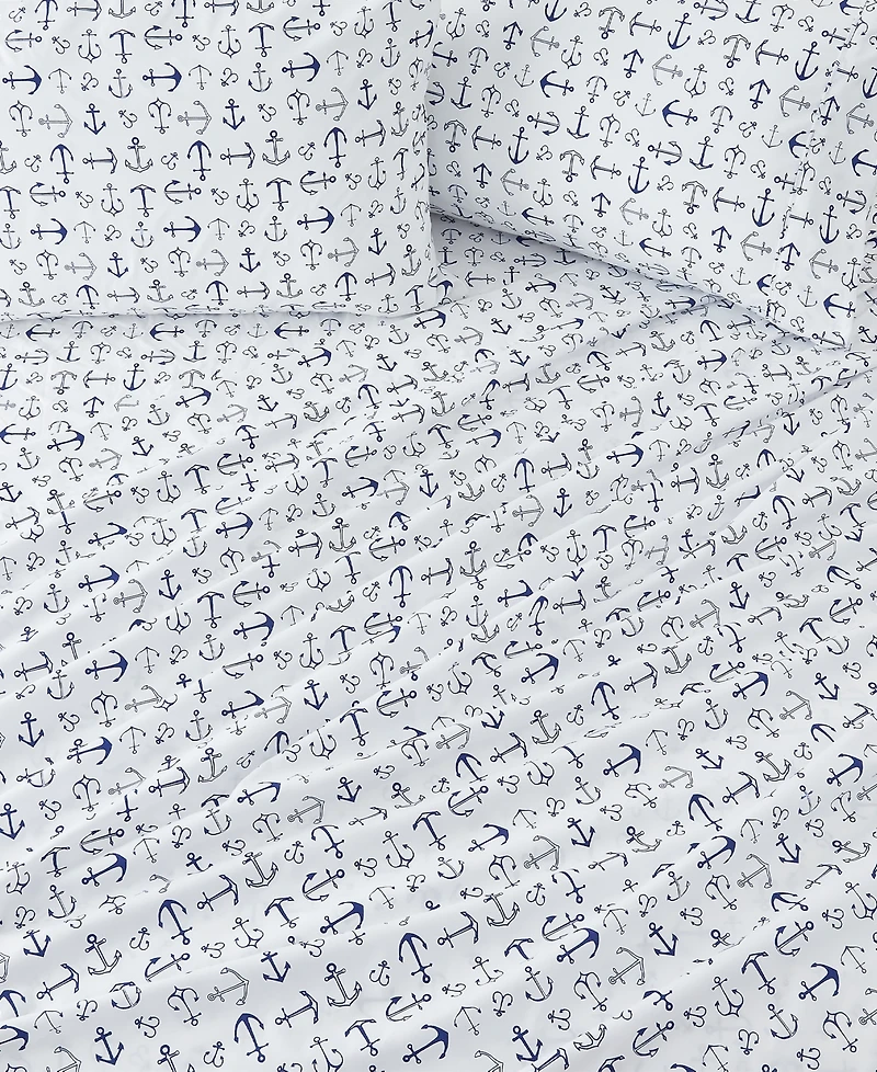 Premium Comforts Coastal Printed Microfiber 3-Pc. Sheet Set, Twin