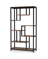 Tribesigns 6-Tier Indoor Plant Stand, 70.86-Inch Tall Industrial Plant Stand Heavy-Duty Freestanding Display Shelf for Indoor, Balcony, Garden (Rustic